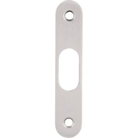 Zárlemez tolóajtózárhoz, 90x18x2 mm, matt króm
