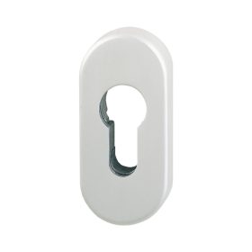   Belső rozetta PZ biztonsági rozettához, ovális, alu ezüst eloxált