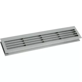   Szellőzőrács szobaajtóhoz 454 x 90mm ajtóv. 35-45 mm nemesacél hatású műanyag