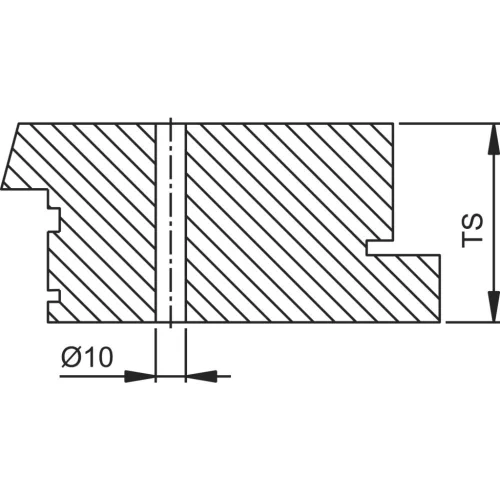 HOPPE rögzítő 5-es számú üveg párban, BS-504/B, ajtóvastagság 67-77 mm, horg.