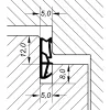 Felülvilágító Z-olló működtető kar 150 mm középdarab 310 mm acél horganyzott