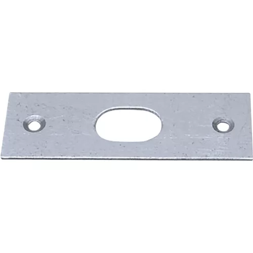 Retesz zárólemez egyenes ovális lyukkal 75 x 26 mm horganyzott acél