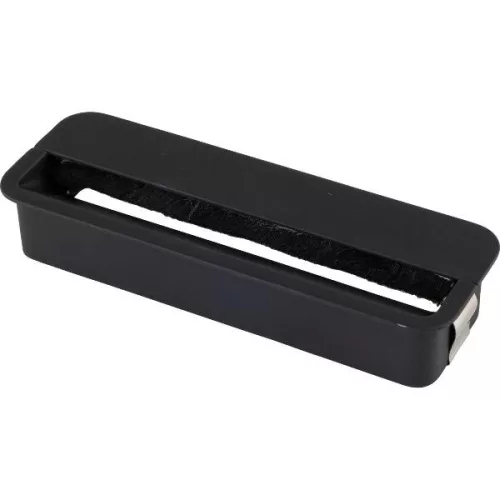 kábelátvezető porfogó kefével152 x 52 mm cinkprésöntvény fekete matt