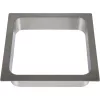LAMPŽ Drop-in csappantyús szögletes 170 x 170 mm INOX
