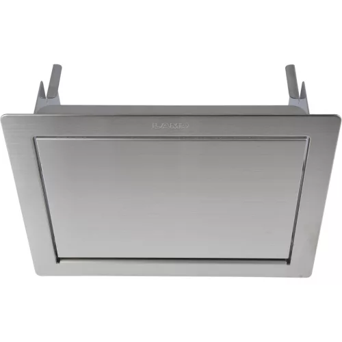 LAMPŽ Drop-in csappantyús szögletes 384 x 294 mm INOX