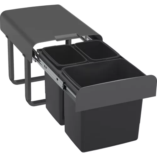 EKOTECH beépíthető hulladékgyüjtő Ekko 40 1 x 15/2 x 7 Liter orionszürke műanyag