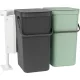 BRABANTIA beépíthető hulladékgyüjtő Sort & Go 2 x 16 literműanyag zöld/szürke