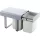 EKOTECH beépíthető hulladékgyüjtő Ekko 40 1 x 16/2 x 8 liter szürke műanyag