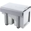 EKOTECH beépíthető hulladékgyüjtő Ekko Front 2 x 16 Literműanyag világsszürke