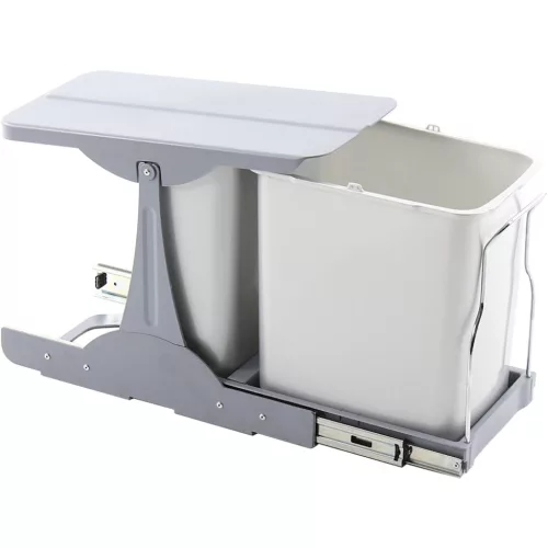 EKOTECH beépíthető hulladékgyüjtő Patty 30 1 x 8/1 x 16 liter szürke műanyag