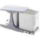 EKOTECH beépíthető hulladékgyüjtő Patty 30 1 x 8/1 x 16 liter szürke műanyag