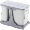 EKOTECH beépíthető hulladékgyüjtő Patty 30 1 x 8/1 x 16 liter szürke műanyag
