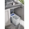EKOTECH beépíthető hulladékgyüjtő Patty 30 1 x 8/1 x 16 liter szürke műanyag