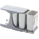 EKOTECH beépíthető hulladékgyüjtő Patty 30 3 x 8 liter műanyag világosszürke