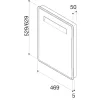 Ronda jobbos szekrényajtó AX57LD 442x502 mm rozsdamentes