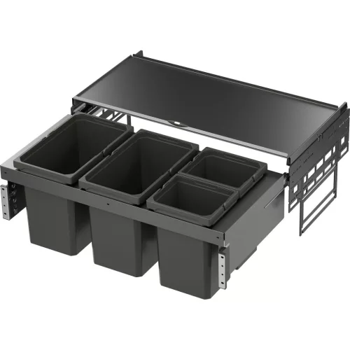 VS ENVI Space hulladékgyűjtő KB 900 mm 2 x 10 Liter/2 x 22 Liter lávaszürke