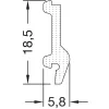 NINKA eins2vier fenéklemez TANDEMBOX-hoz 473x177 névl.sz.300mm sötétszürke