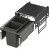 VS ENVI Space hulladékgyűjtő KB 400 mm 2 x 10 Liter lávaszürke