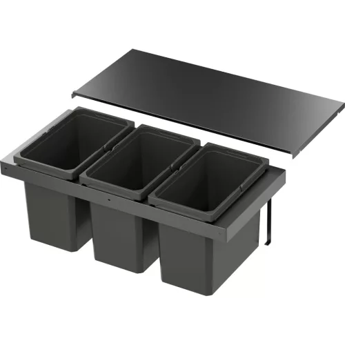 VS ENVI Flex hulladékgyűjtő KB 900 mm 3 x 20 Liter láva