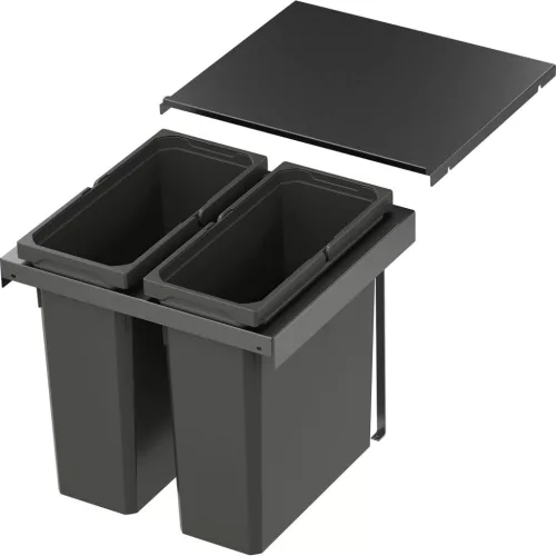 VS ENVI Flex Pro hulladékgyűjtő KB 450 mm 2 x 21 Liter láva