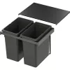 VS ENVI Flex Pro hulladékgyűjtő KB 600 mm 2 x 28 Liter láva