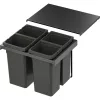 VS ENVI Flex Pro hulladékgyűjtő KB 600 mm 4 x 12,5 Liter láva