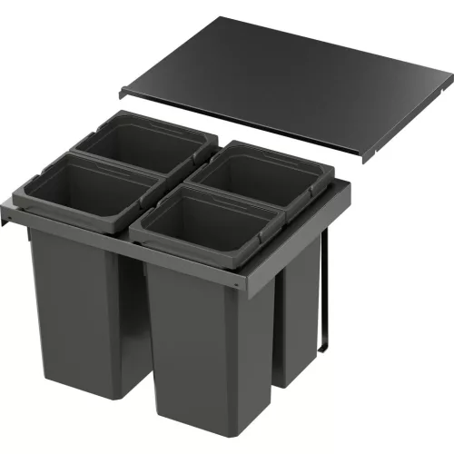 VS ENVI Flex Pro hulladékgyűjtő KB 600 mm 4 x 12,5 Liter láva