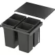 VS ENVI Flex Pro hulladékgyűjtő KB 600 mm 4 x 12,5 Liter láva