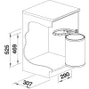 BLANCO beépíthető hulladékgyűjtő Singolo XL KB 400 mm 20 Liter műanyag ezüst