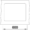 BLANCO szintbe építhető mosogató Subline 500-F antracit