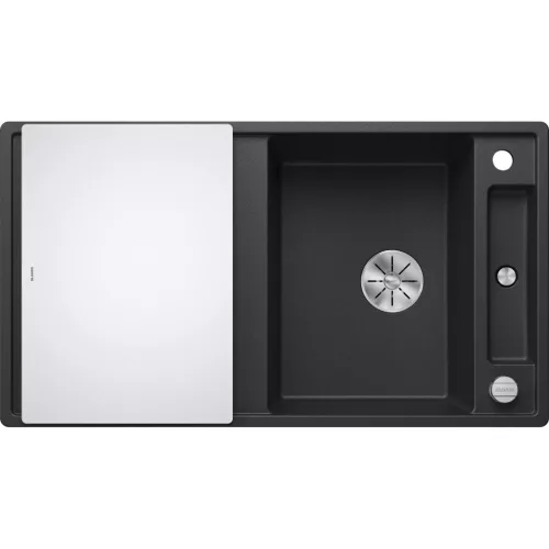 BLANCO beépíthető mosogató Axia III 5 S antracit üveg vágódeszkával