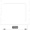 BLANCO szintbe építhető mosogató Subline 500-F lágyfehér