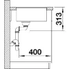 BLANCO szintbe építhető mosogató Subline 320-F lágyfehér