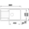 BLANCO beépíthető mosogató Legra XL 6 S lágyfehérmegf.