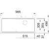 BLANCO szintbe építhető mosogató Etagon XL 6 S-F antracit
