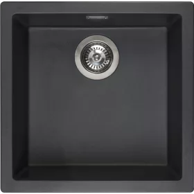 SOLIDO 2D mosogató Amsterdam 50 560 x 460 mm Black Silvery