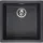 SOLIDO 2D mosogató Amsterdam 50 560 x 460 mm Black Silvery