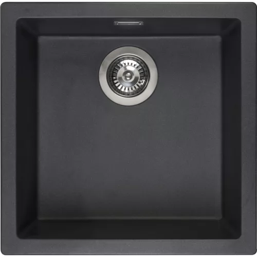 SOLIDO 2D mosogató Amsterdam 50 560 x 460 mm Black Silvery