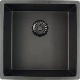   SOLIDO szintbe építhető mosogató CAGRPP40BK-FL Black Line fekete