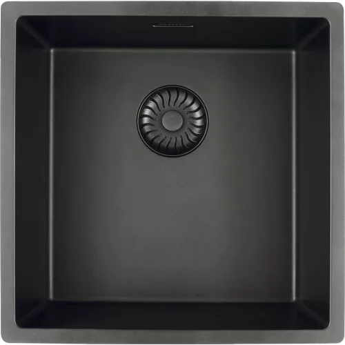SOLIDO szintbe építhető mosogató CAGRPP40BK-FL Black Line fekete