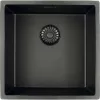 SOLIDO szintbe építhető mosogató CAGRPP40BK-FL Black Line fekete