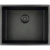 SOLIDO szintbe építhető mosogató CAGRPP50BK-FL Black Line fekete