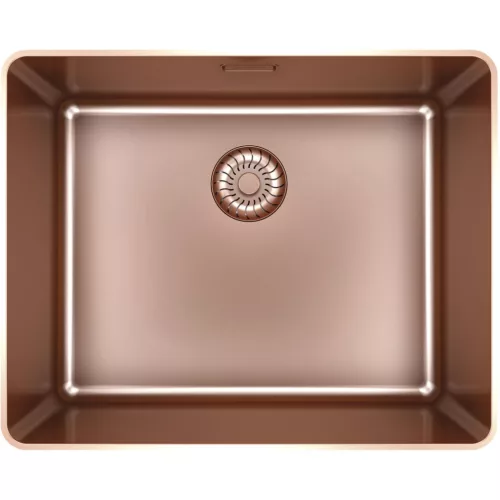 SOLIDO szintbe építhető mosogató CAPPSR50R20CO Slim Frame rozsdamentes-réz