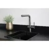 SOLIDO szintbe építhető mosogató CAPPSR40R20GM Slim Frame rozsdamentes-antracit