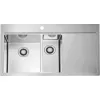 SOLIDO 2D mosogató Pure QC 60 nemesacél csepegtető jobb QuickClose szelep
