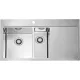 SOLIDO 2D mosogató Pure QC 60 nemesacél csepegtető jobb QuickClose szelep