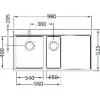 SOLIDO 2D mosogató Pure QC 60 nemesacél csepegtető jobb QuickClose szelep