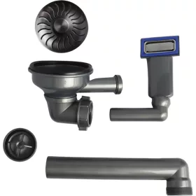  CARESSI hulladék és túlfolyó szerelvény CAPP50519GM Gun Metal