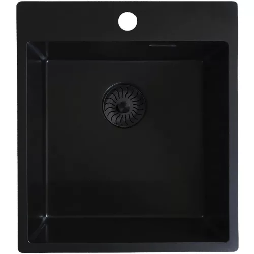 SOLIDO beépíthető mosogató CAQPP40KR10BK-EB 440 x 500 mm fekete