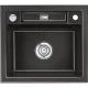SYSTEMCERAM beép. mosogató Bela 57 575 x 510 mm megfordítható Nero exc.